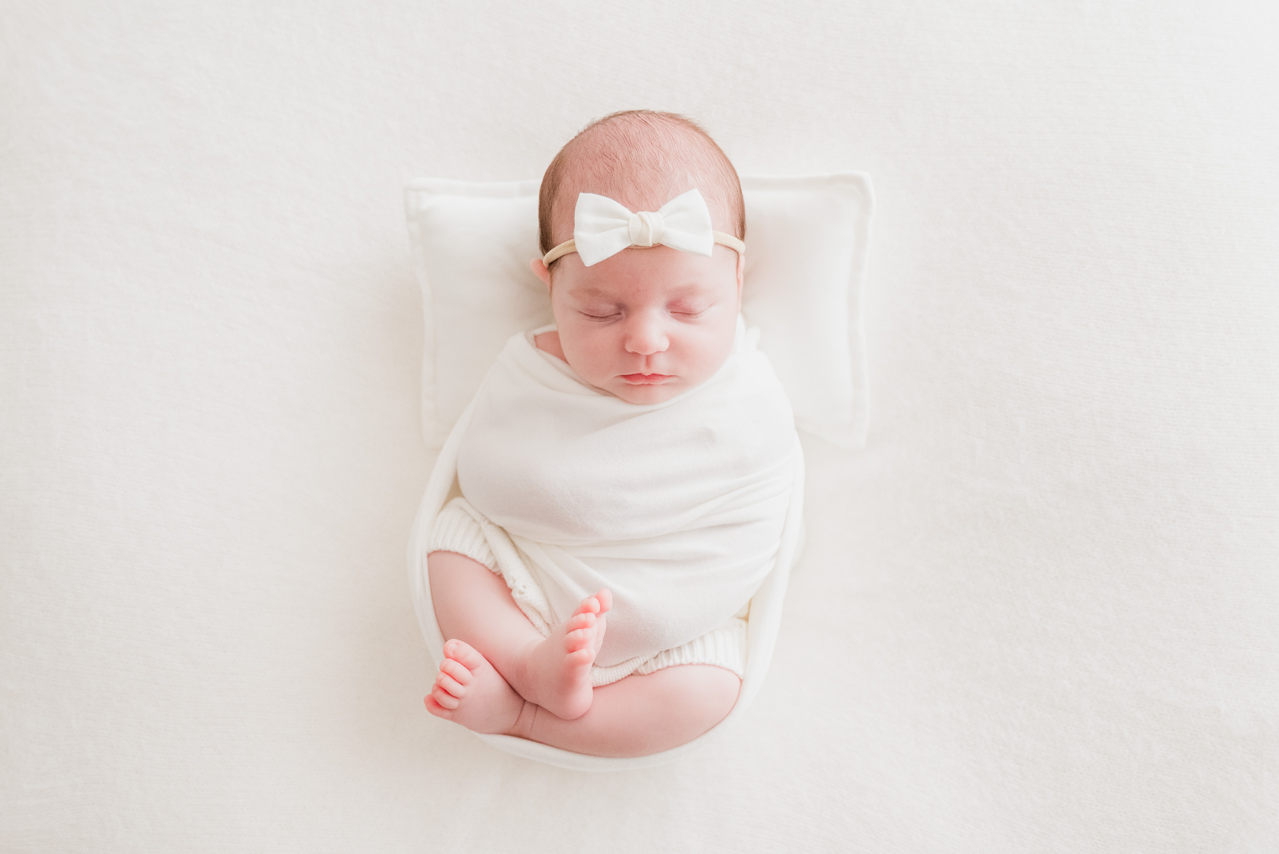 Newborn baby — peaceful, swaddled